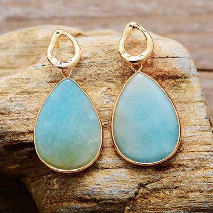 Skanto | Tropical Amara Amazonite Earrings - Amara