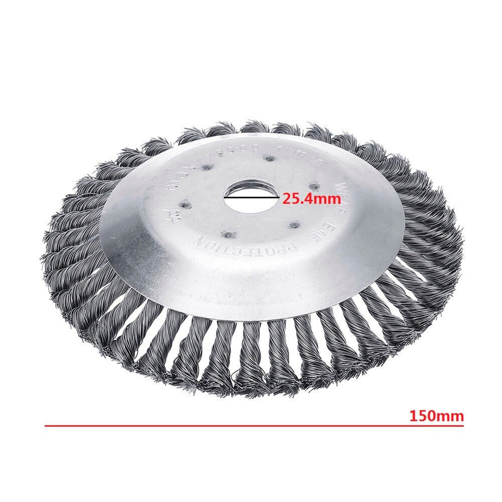 Weed Brush for Trimmer – Robust Steel Wire Brush for Paving Joints Garden Maintenance