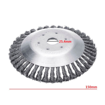 Weed Brush for Trimmer – Robust Steel Wire Brush for Paving Joints Garden Maintenance