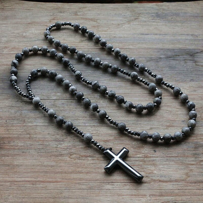 Skanto | Orion Spiritual Necklace with Tiger's Eye & Lapis Lazuli – Men's Rosary