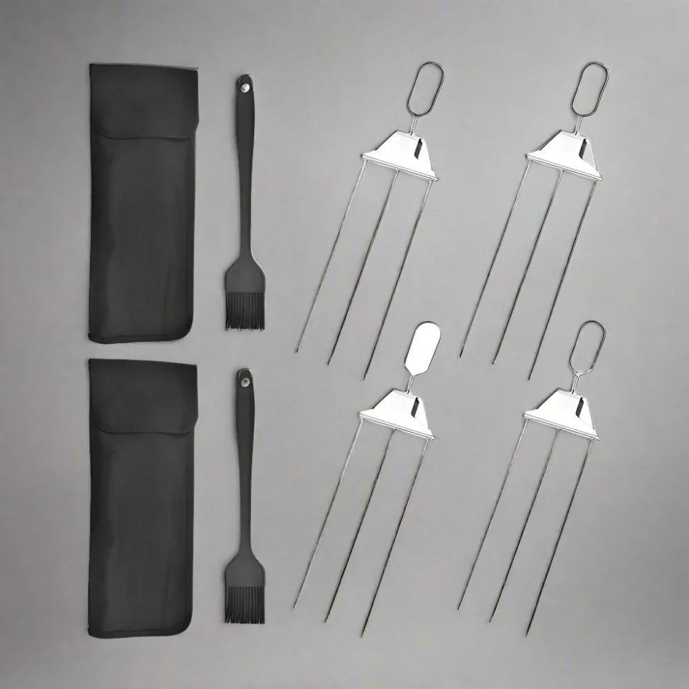 BowLift | Stainless Steel BBQ Skewers Triple Grill Tool