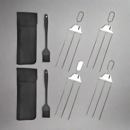 BowLift | Stainless Steel BBQ Skewers Triple Grill Tool
