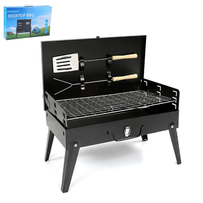 Skanto | Grillmate Fold – Foldable Steel Suitcase Grill for Garden, Camping & Outdoor BBQ