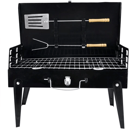 Skanto | Grillmate Fold – Foldable Steel Suitcase Grill for Garden, Camping & Outdoor BBQ