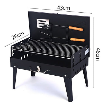 Skanto | Grillmate Fold – Foldable Steel Suitcase Grill for Garden, Camping & Outdoor BBQ