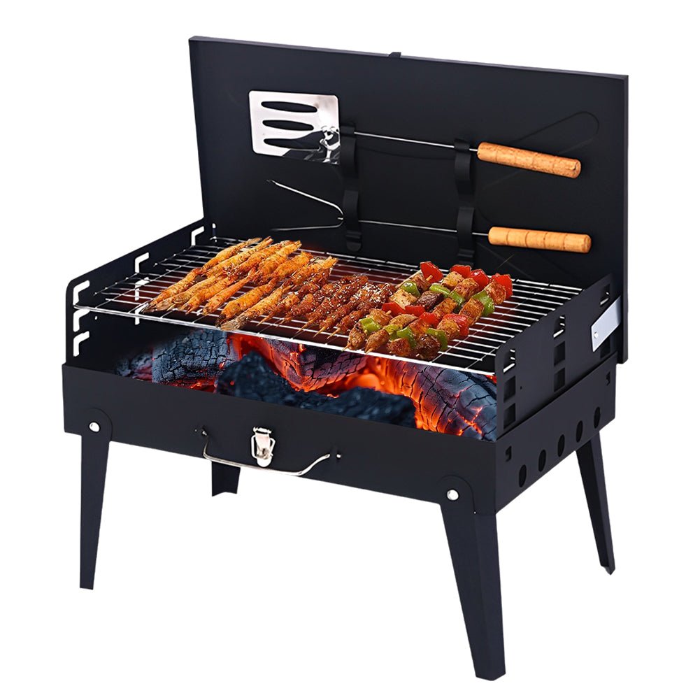 Skanto | Grillmate Fold – Foldable Steel Suitcase Grill for Garden, Camping & Outdoor BBQ