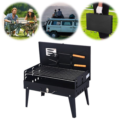 Skanto | Grillmate Fold – Foldable Steel Suitcase Grill for Garden, Camping & Outdoor BBQ