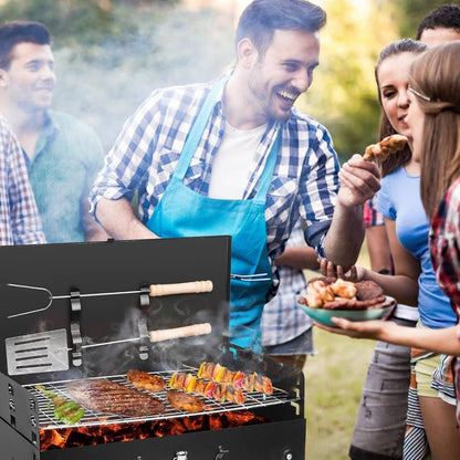 Skanto | Grillmate Fold – Foldable Steel Suitcase Grill for Garden, Camping & Outdoor BBQ