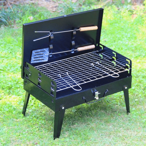 Skanto | Grillmate Fold – Foldable Steel Suitcase Grill for Garden, Camping & Outdoor BBQ