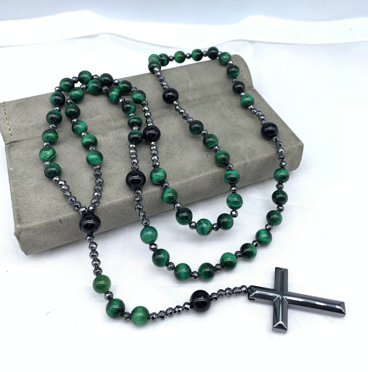 Skanto | Orion Spiritual Necklace with Tiger's Eye & Lapis Lazuli – Men's Rosary