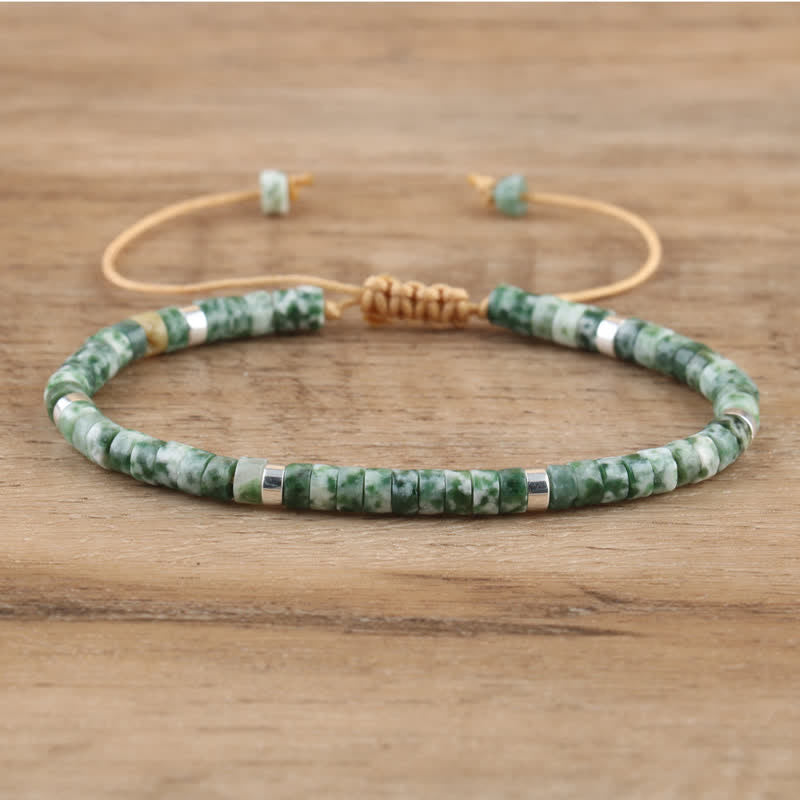Skanto | Braided bracelet with 2,4 mm natural stone beads – Seraphina