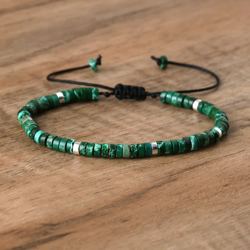 Skanto | Braided bracelet with 2,4 mm natural stone beads – Seraphina