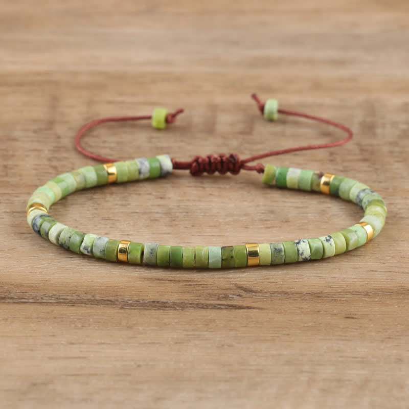 Skanto | Braided bracelet with 2,4 mm natural stone beads – Seraphina