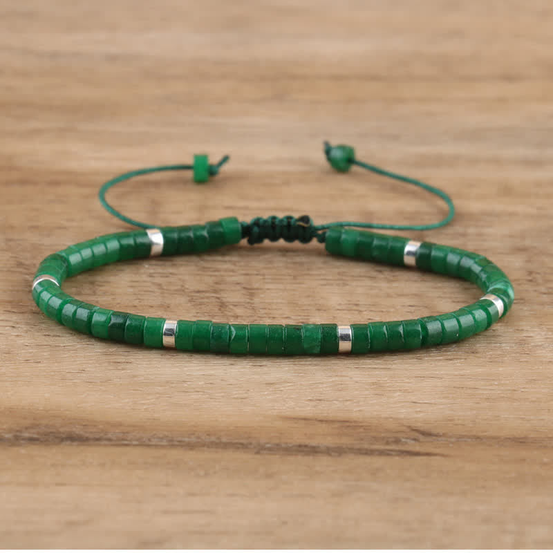 Skanto | Braided bracelet with 2,4 mm natural stone beads – Seraphina