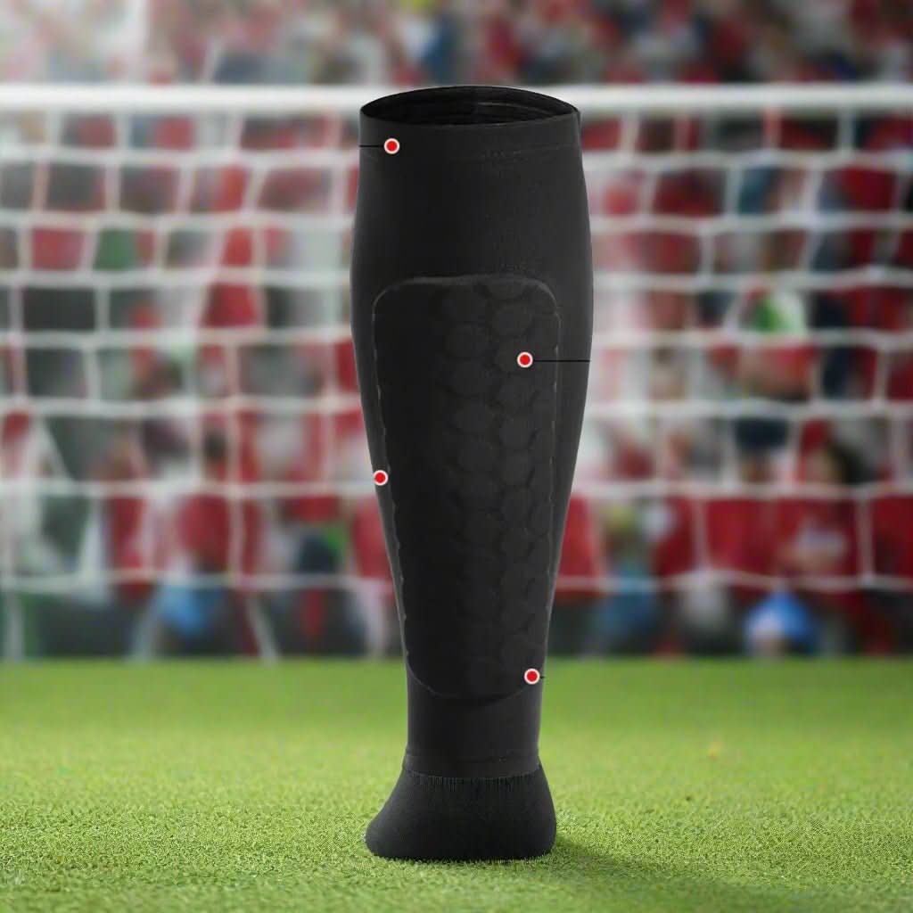 BowLift | VigorShield X Shin Guards | Honeycomb Technology & Compression | Lightweight Soccer Guards for Training & Competition