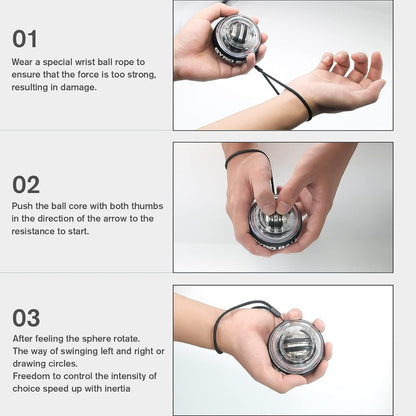 BowLift | Gyropower Self-Starting Forearm Trainer – Gyroscopic Hand Exerciser for Grip Strength and Wrist Training