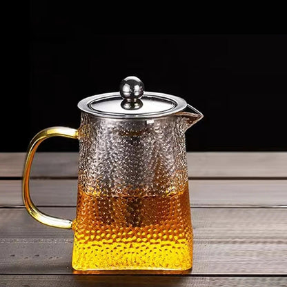 Hammer Glass Teapot with Stainless Steel Filter Heat Resistant Teapots | Skanto