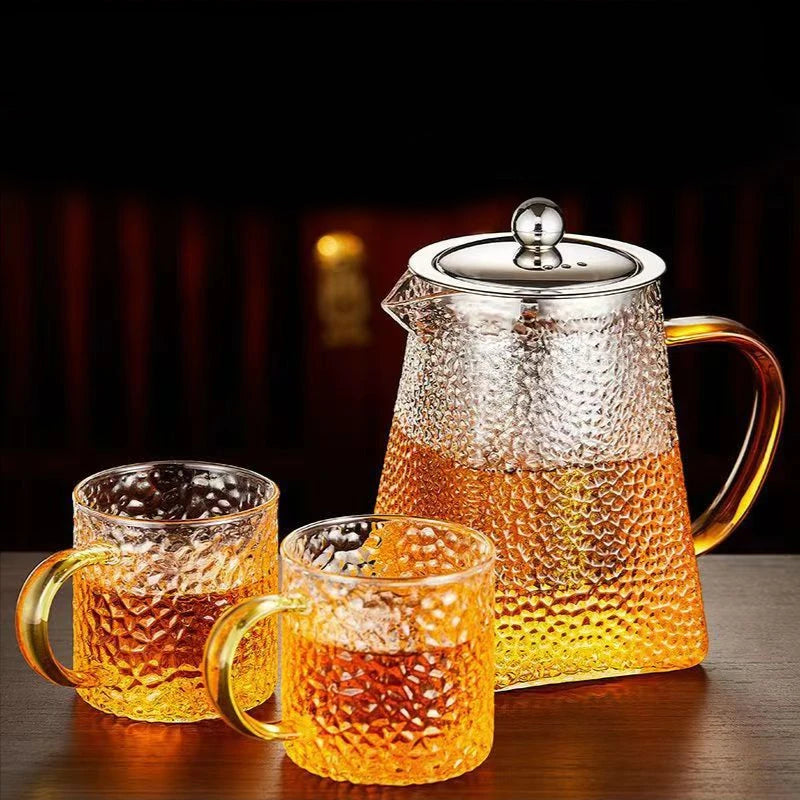 Hammer Glass Teapot with Stainless Steel Filter Heat Resistant Teapots | Skanto