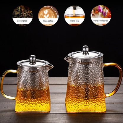 Hammer Glass Teapot with Stainless Steel Filter Heat Resistant Teapots | Skanto