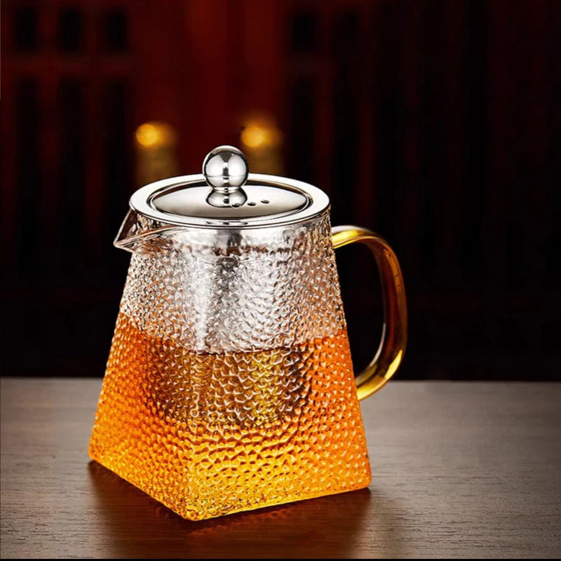 Hammer Glass Teapot with Stainless Steel Filter Heat Resistant Teapots | Skanto