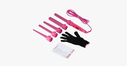 BowLift | Achieve the salon look with the curling iron set and the heat-resistant glove