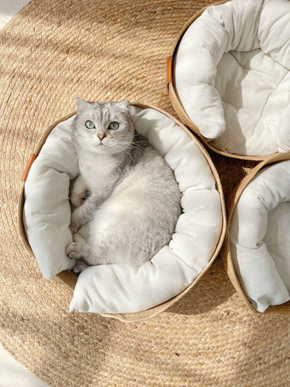 Handmade Comfortable Cat Bed - LuxeSnooze Bowlift