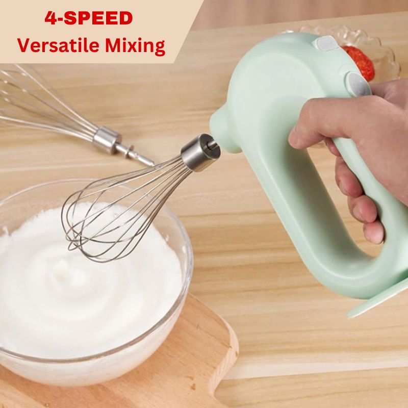 Skanto | Portable 4-Speed Cordless Hand Mixer
