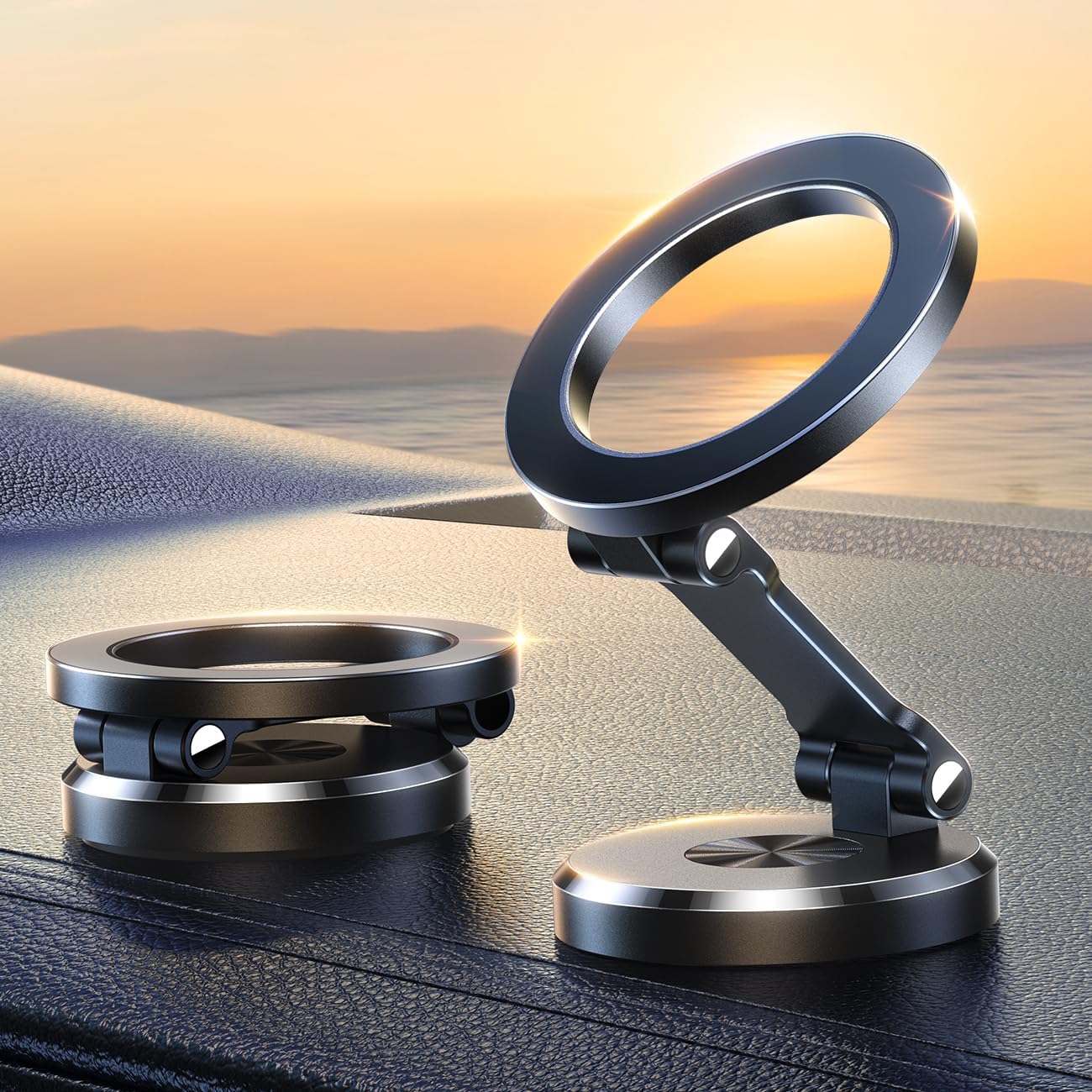 BowLift | 360° Foldable Magnetic Car Phone Holder – Adjustable & Secure Mount for All Smartphones