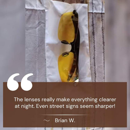 Skanto | Night Driving Glasses | Yellow Lenses to Reduce Glare and Eye Strain for Safer Night Drives