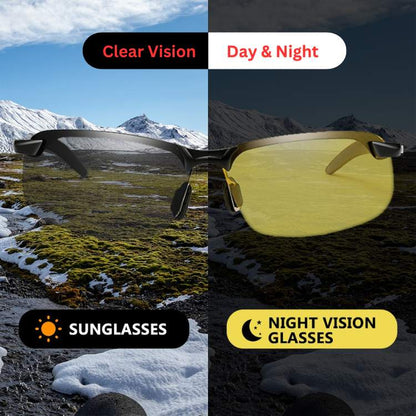 Skanto | Night Driving Glasses | Yellow Lenses to Reduce Glare and Eye Strain for Safer Night Drives