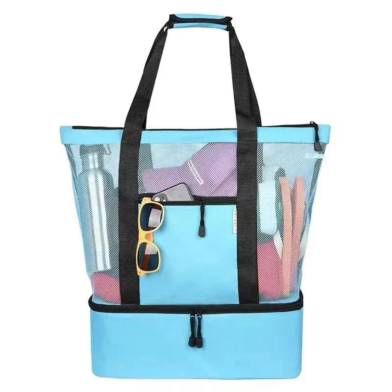BowLift | High-Capacity Picnic and Beach Bag – Waterproof, Double-Layer Mesh Design for Outdoor Adventures