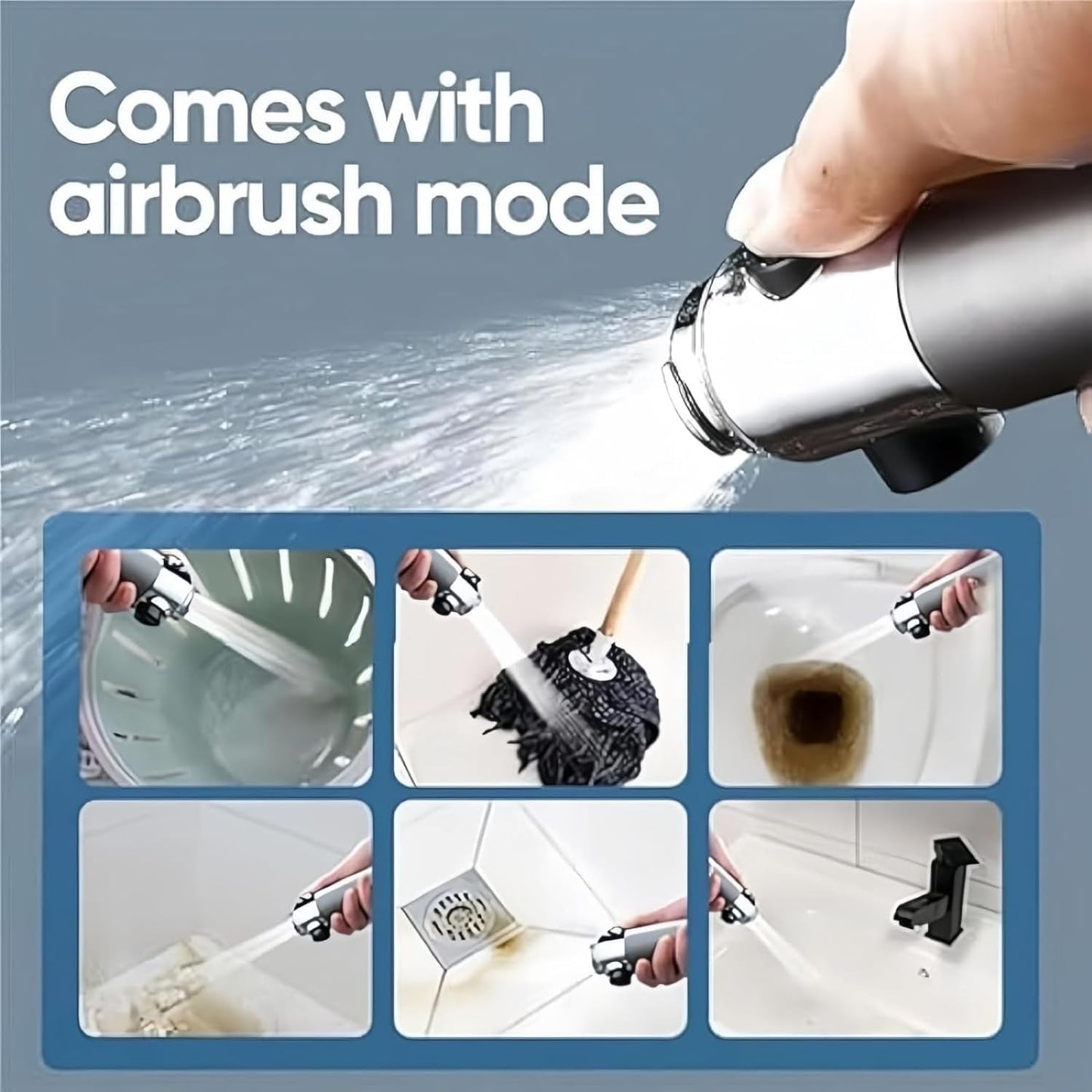 Skanto | High-Pressure Massage Shower Head - Handheld Shower with 3 Spray Modes and Filters