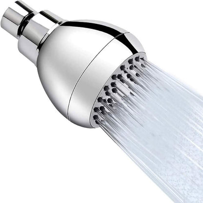High-pressure 3-inch shower head, clog-proof and leak-proof, with adjustable brass ball joint
