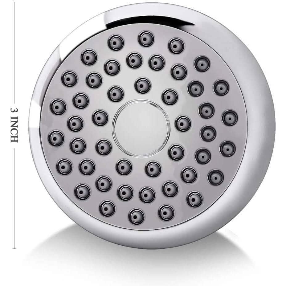 BowLift | High Pressure Showerhead 3" Anti-Clog Anti-Leak Fixed with Adjustable Swivel Ball Joint Made of Brass