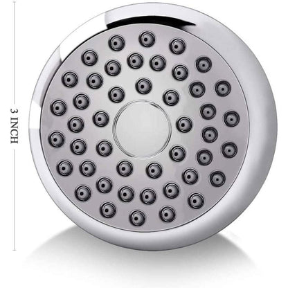 High-pressure 3-inch shower head, clog-proof and leak-proof, with adjustable brass ball joint