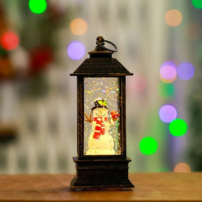 Skanto | Holiday Lantern - Christmas Snow Globe Vintage Lantern Suitable for Party, Wedding, Indoor, Outdoor and Terrace
