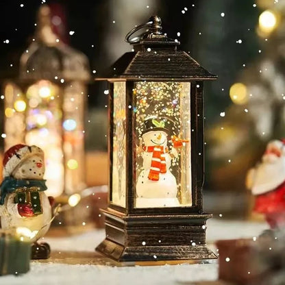 Skanto | Holiday Lantern - Christmas Snow Globe Vintage Lantern Suitable for Party, Wedding, Indoor, Outdoor and Terrace