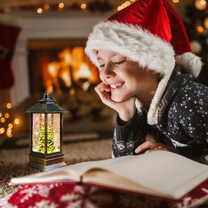 Skanto | Holiday Lantern - Christmas Snow Globe Vintage Lantern Suitable for Party, Wedding, Indoor, Outdoor and Terrace