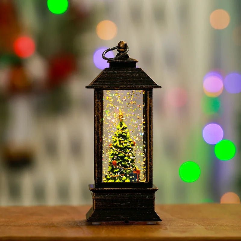 Skanto | Holiday Lantern - Christmas Snow Globe Vintage Lantern Suitable for Party, Wedding, Indoor, Outdoor and Terrace