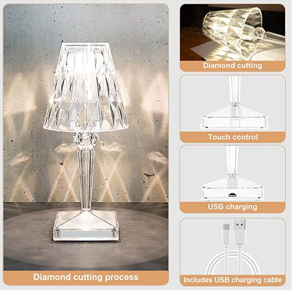 CrystaLamp - Diamond Crystal LED Table Lamp