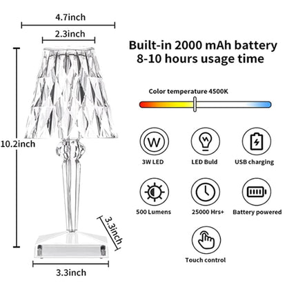 CrystaLamp - Diamond Crystal LED Table Lamp