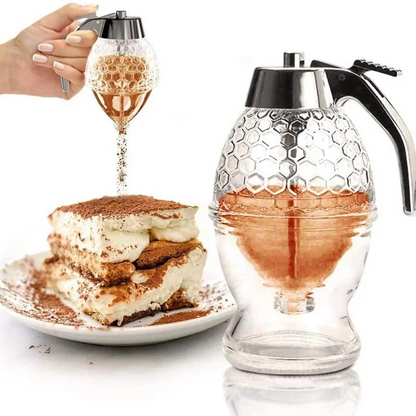 Drip-Free Honey Dispenser with Honeycomb Design – 200 ml Plastic | Skanto