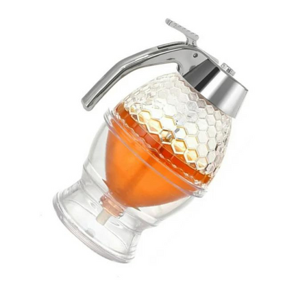 Drip-Free Honey Dispenser with Honeycomb Design – 200 ml Plastic | Skanto