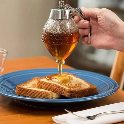 Drip-Free Honey Dispenser with Honeycomb Design – 200 ml Plastic | Skanto