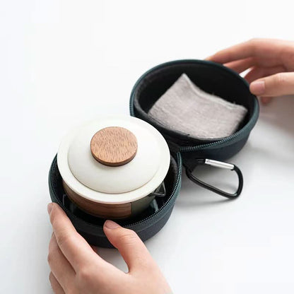 Skanto | Portable Ceramic Tea Set with Teapot and Cups