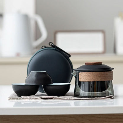 Skanto | Portable Ceramic Tea Set with Teapot and Cups