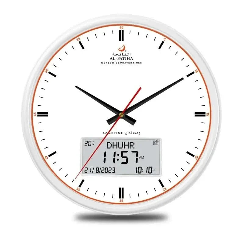 BowLift | PrayTime Smart Wall Clock – Azan & Hijri Calendar with Dual Display