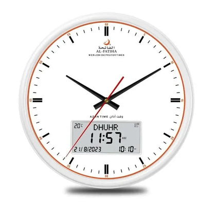 BowLift | PrayTime Smart Wall Clock – Azan & Hijri Calendar with Dual Display