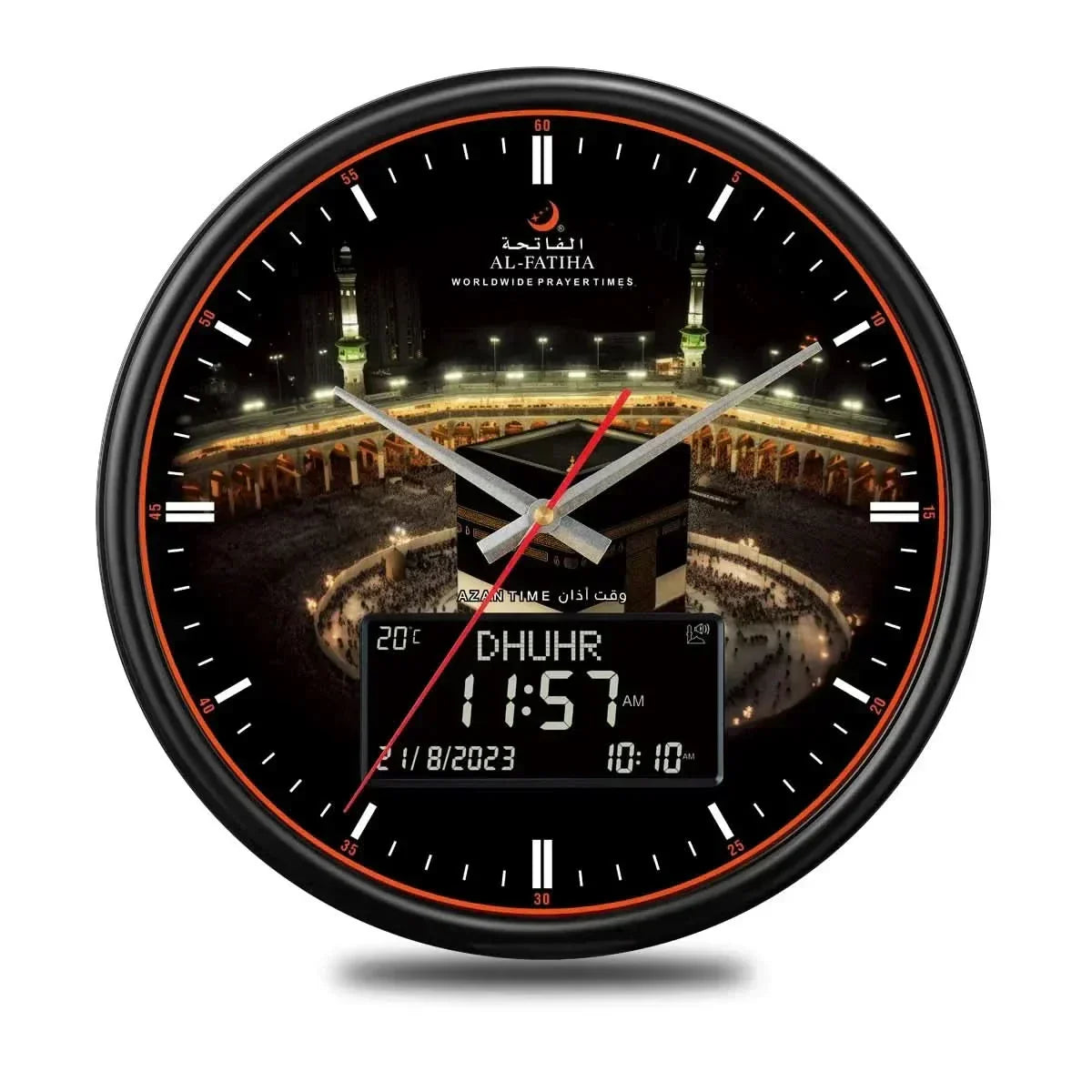 BowLift | PrayTime Smart Wall Clock – Azan & Hijri Calendar with Dual Display
