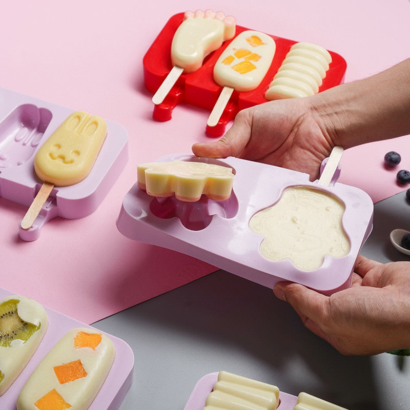 Ice cream mold Popsicle molds with lid DIY homemade ice pop mold | Karnz